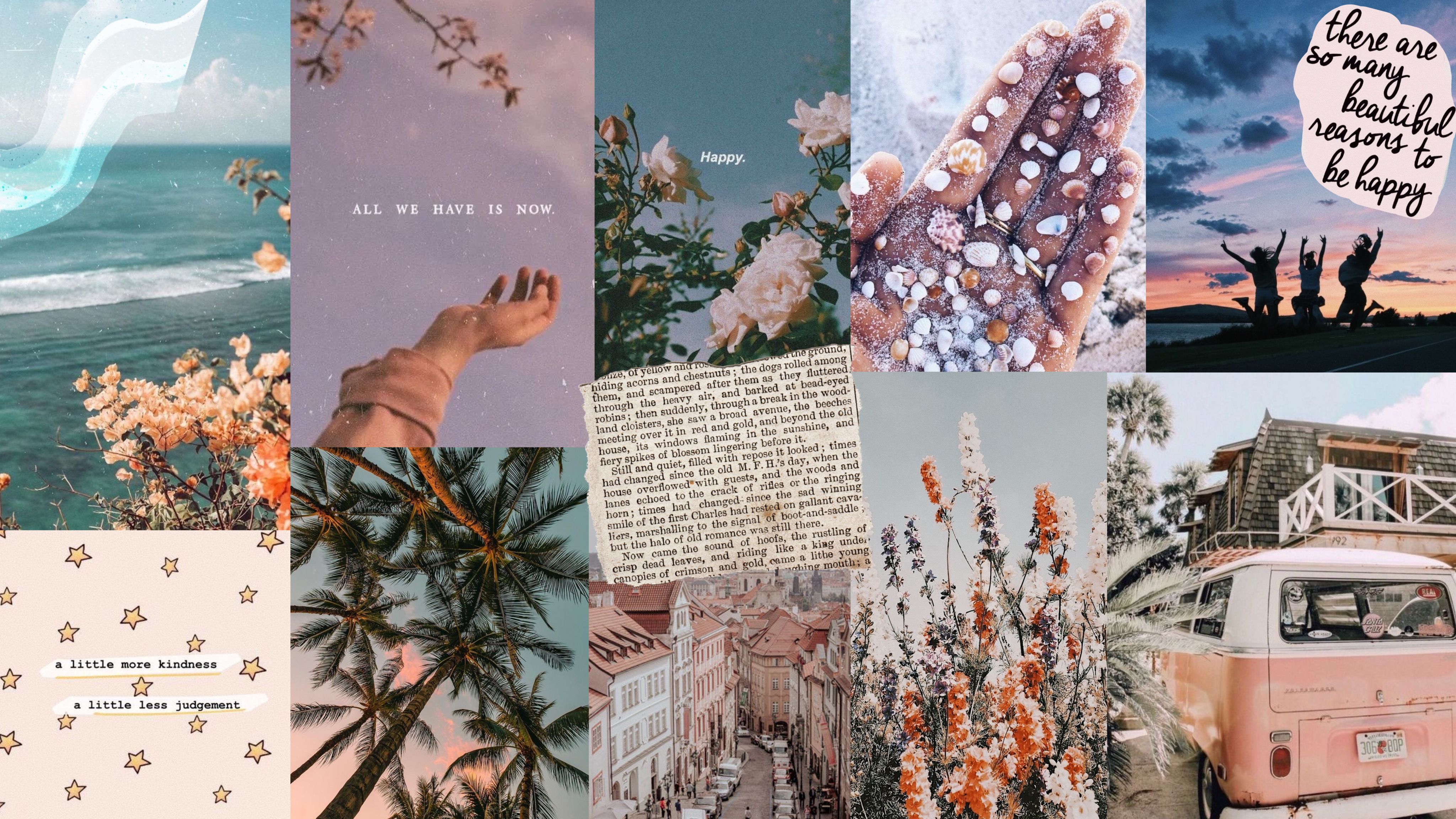 Aesthetic Photo Collage Computer Wallpapers