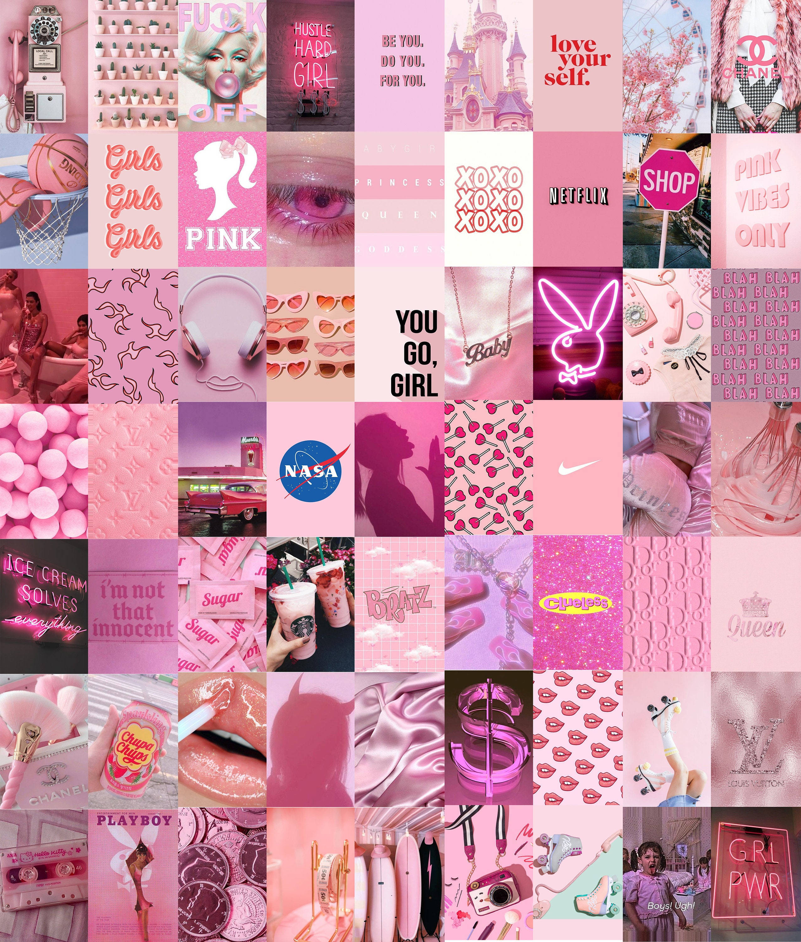 Aesthetic Pink Collage Wallpapers
