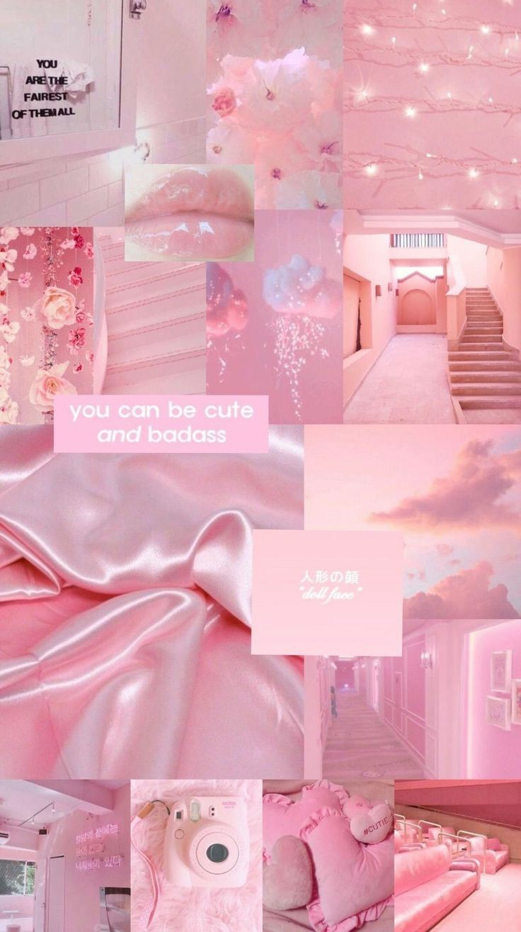 Aesthetic Pink Collage Wallpapers