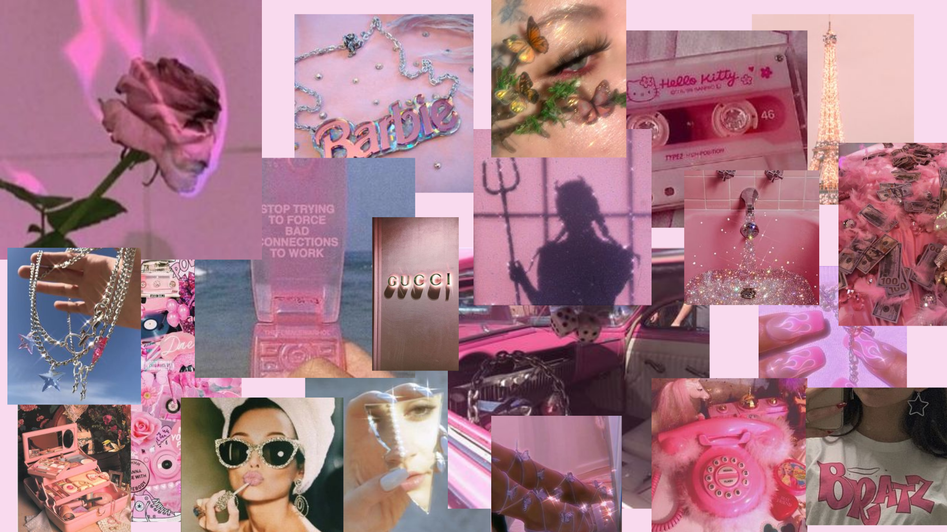 Aesthetic Pink Collage Wallpapers