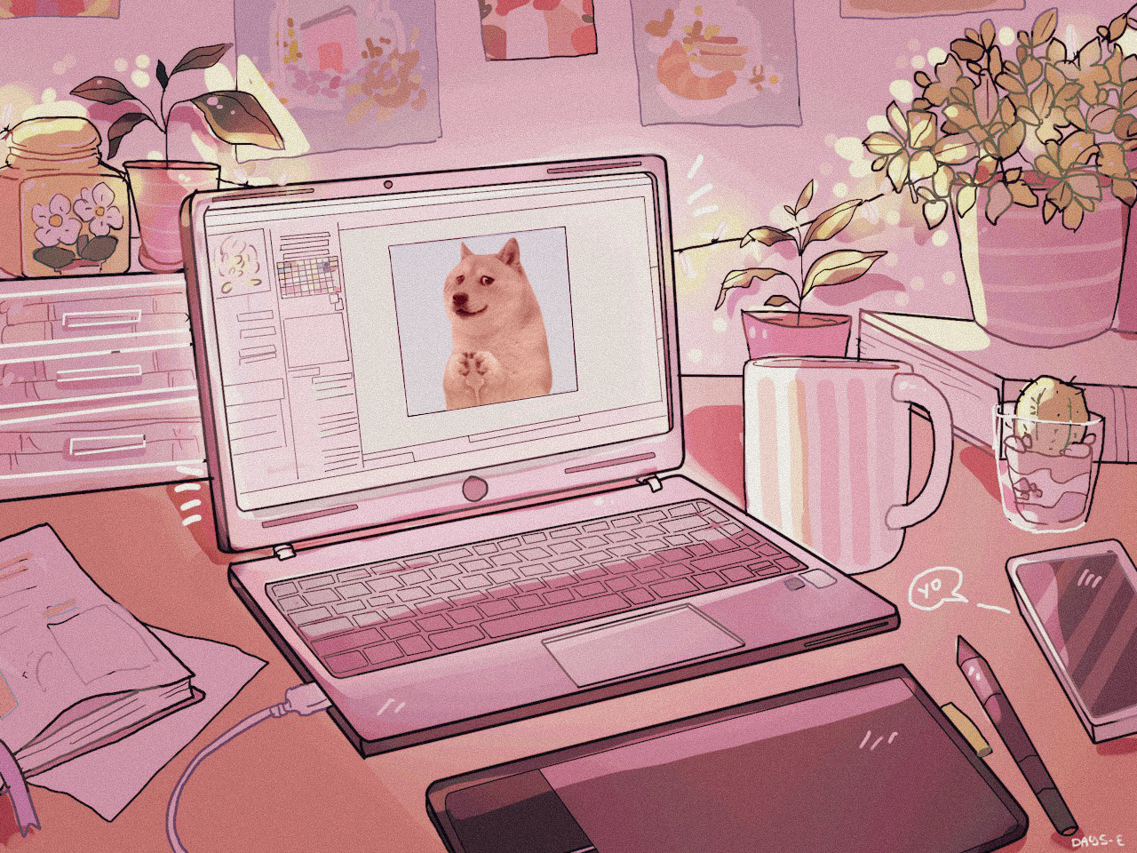 Aesthetic Pink Laptop Wallpapers