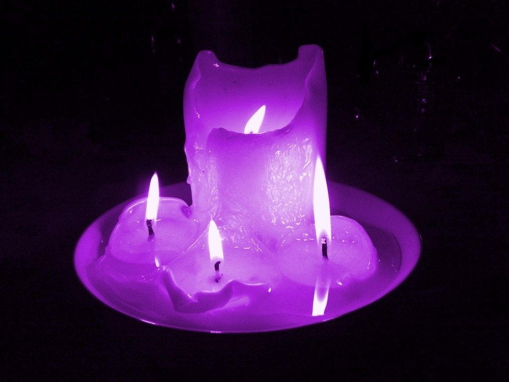 Aesthetic Purple Candles Wallpapers