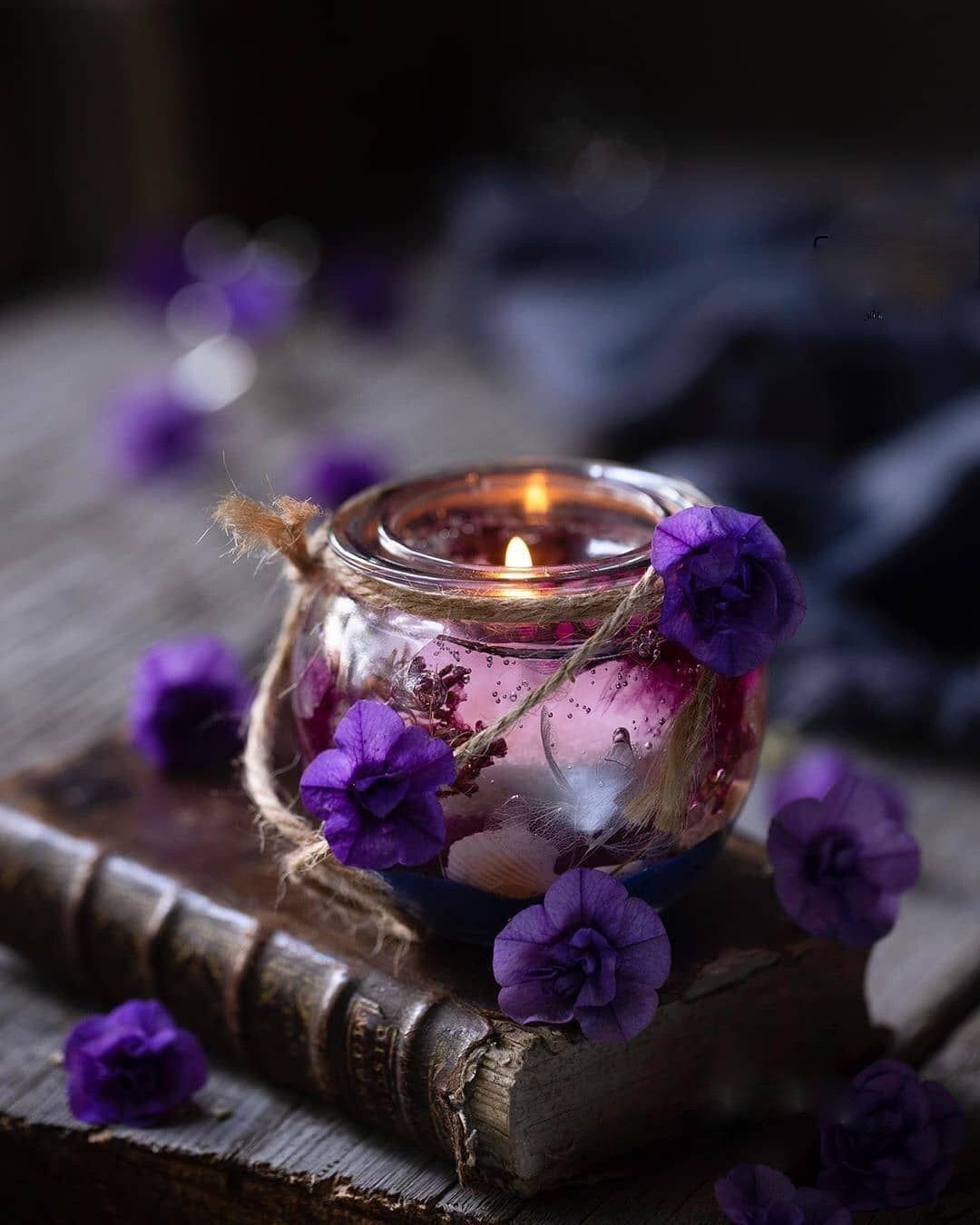 Aesthetic Purple Candles Wallpapers