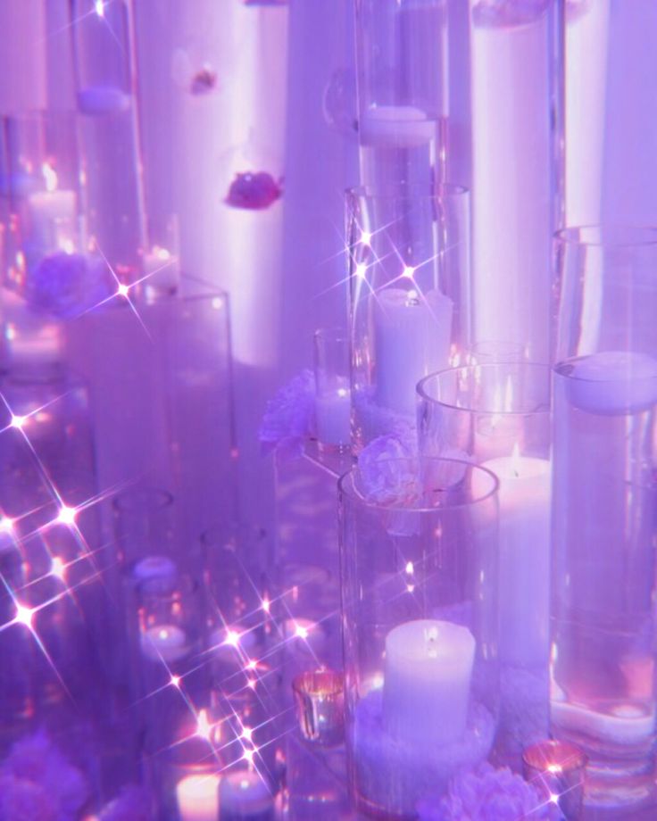 Aesthetic Purple Candles Wallpapers