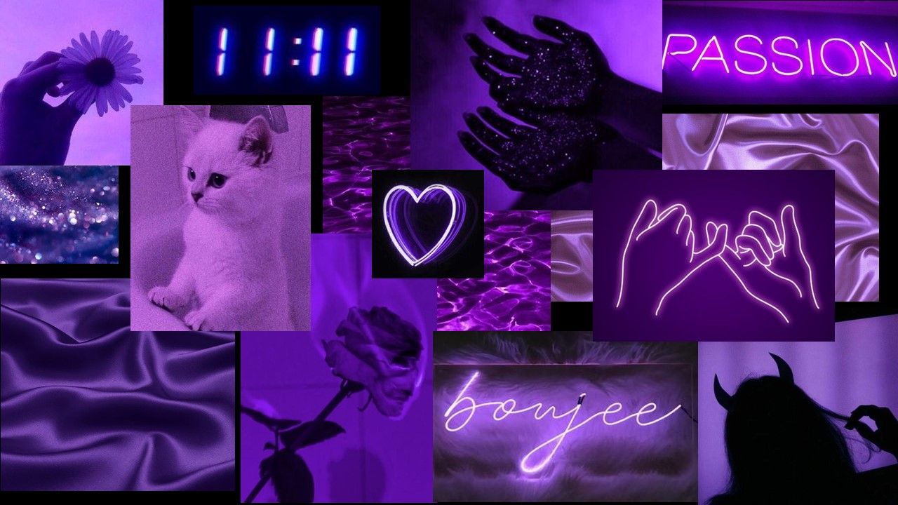 Aesthetic Purple Neon Computer Wallpapers