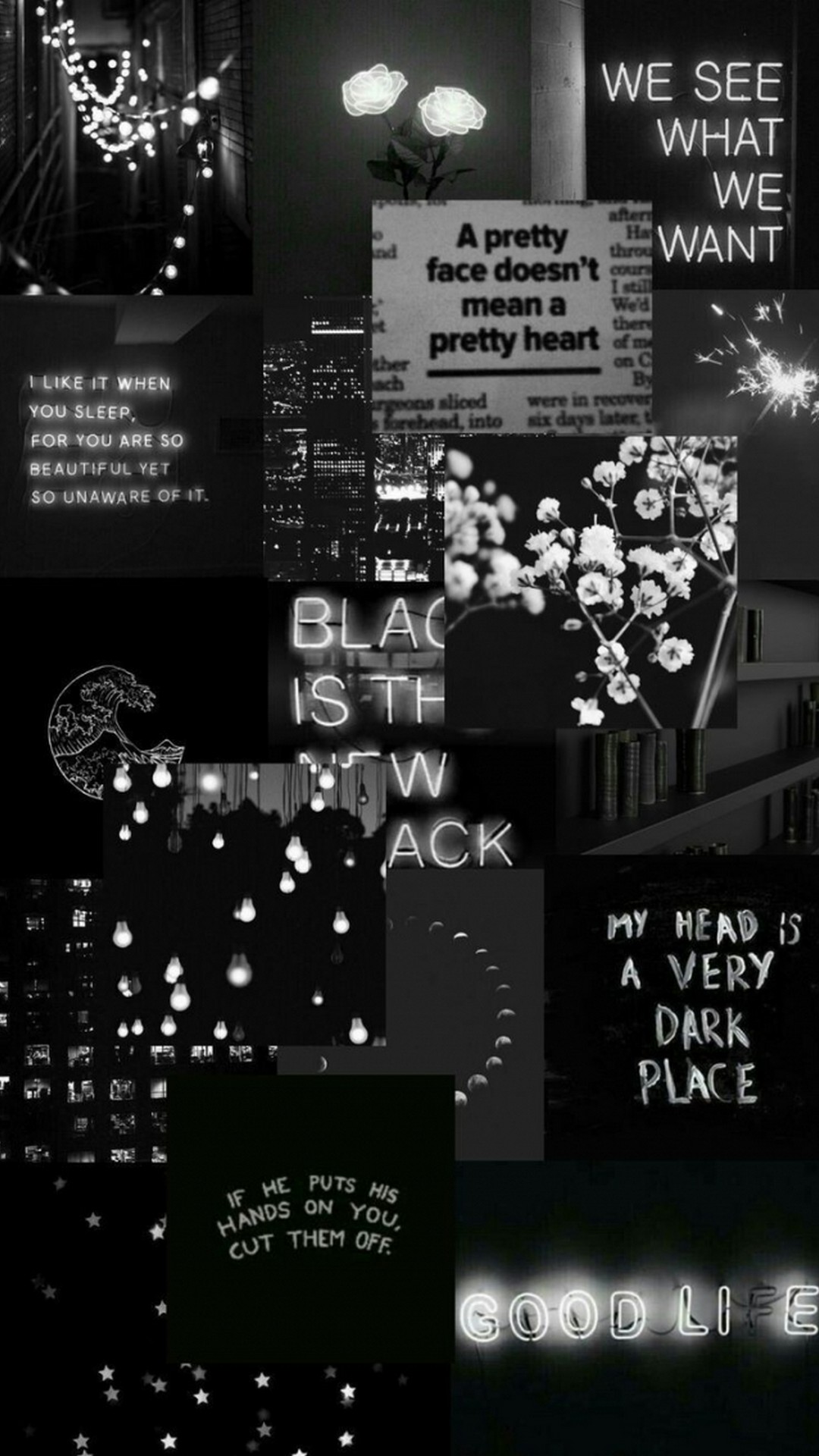 Aesthetic Text Black Wallpapers