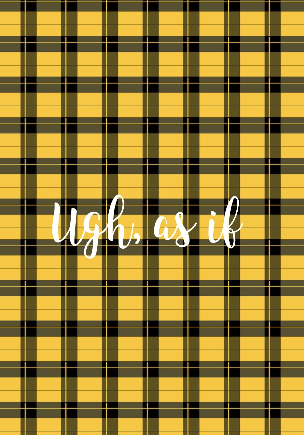 Aesthetic Yellow Plaid Wallpapers