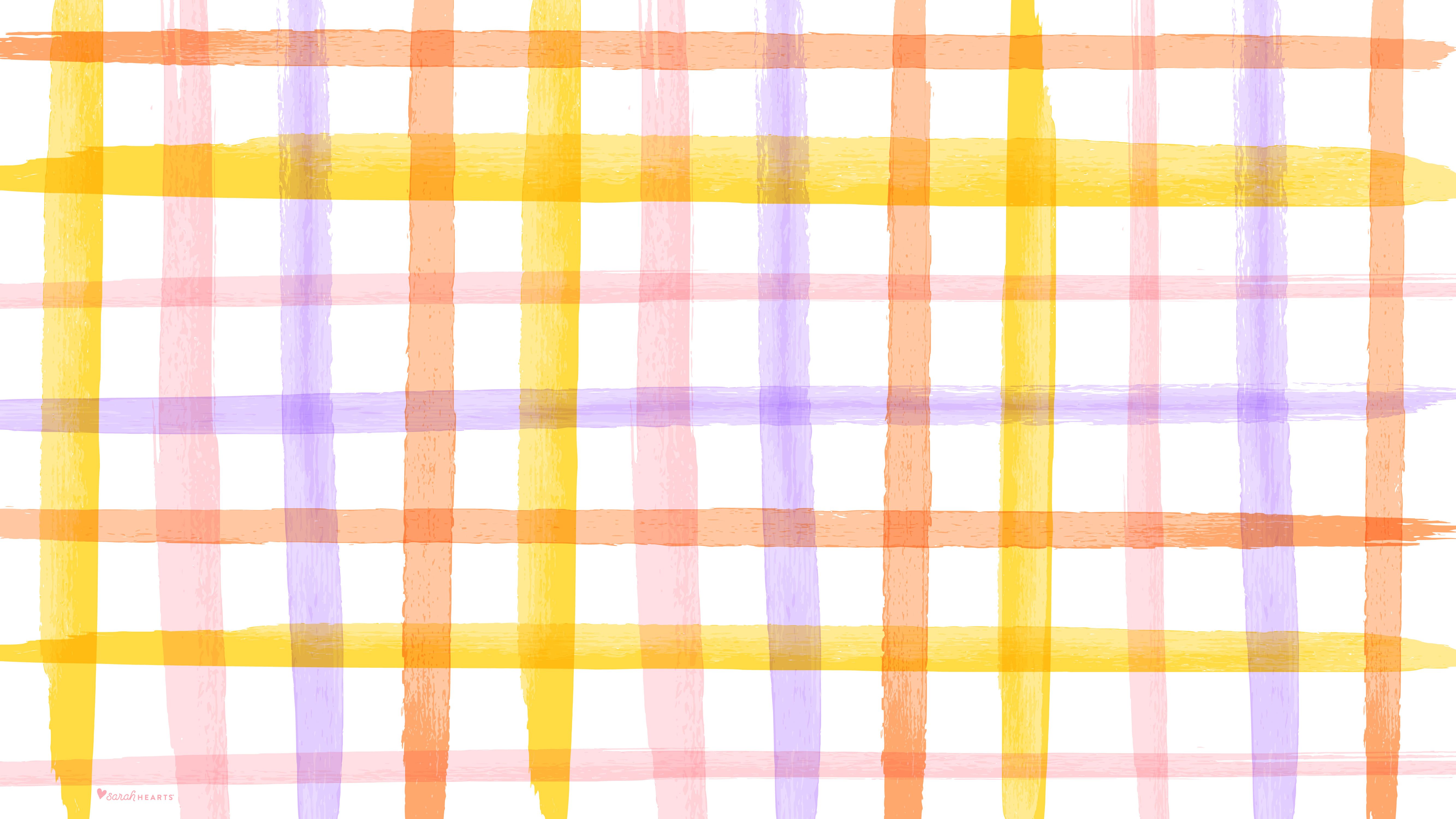 Aesthetic Yellow Plaid Wallpapers