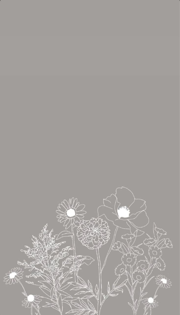 Aesthetics Blue Drawn Flower Wallpapers