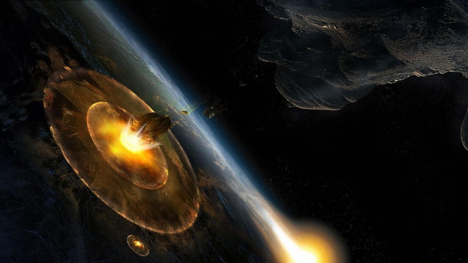 Asteroid Planet Explosion Wallpapers