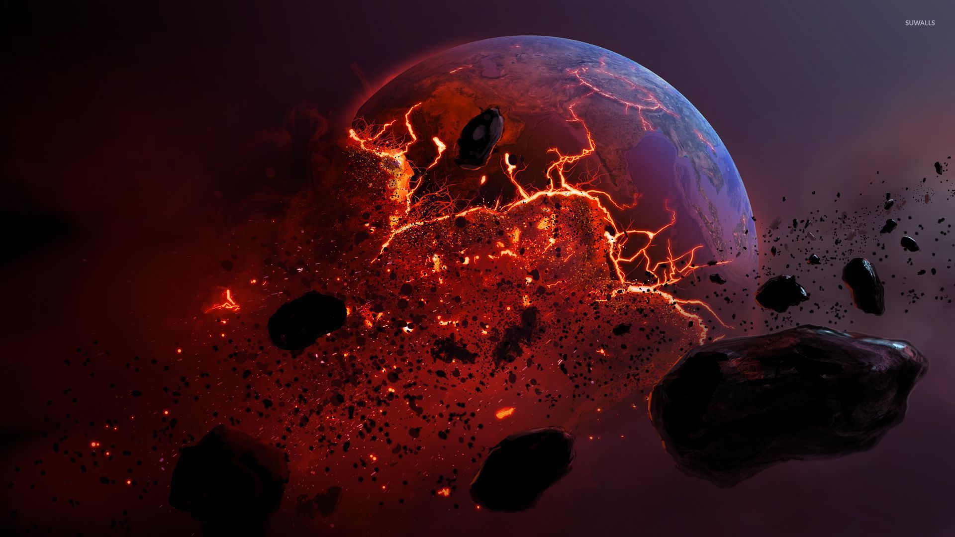 Asteroid Planet Explosion Wallpapers