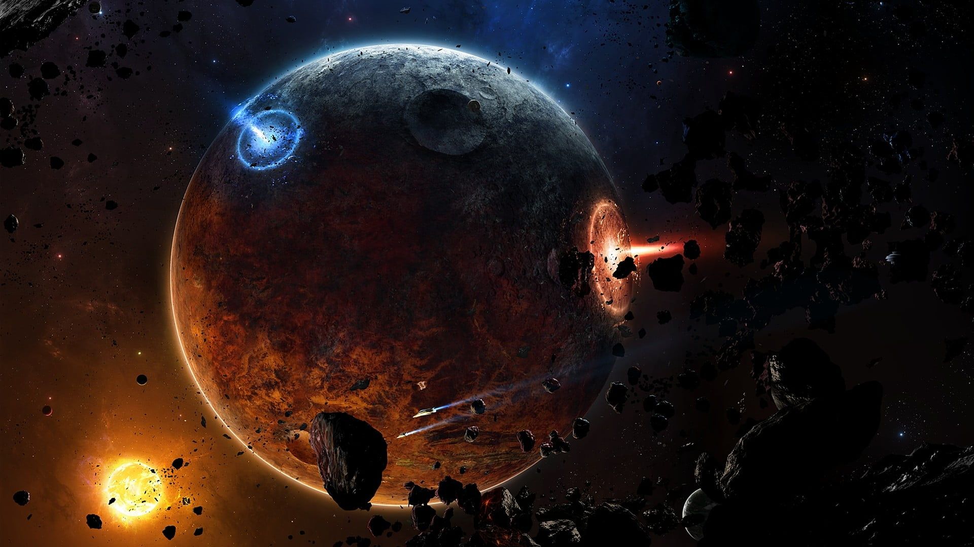 Asteroid Planet Explosion Wallpapers