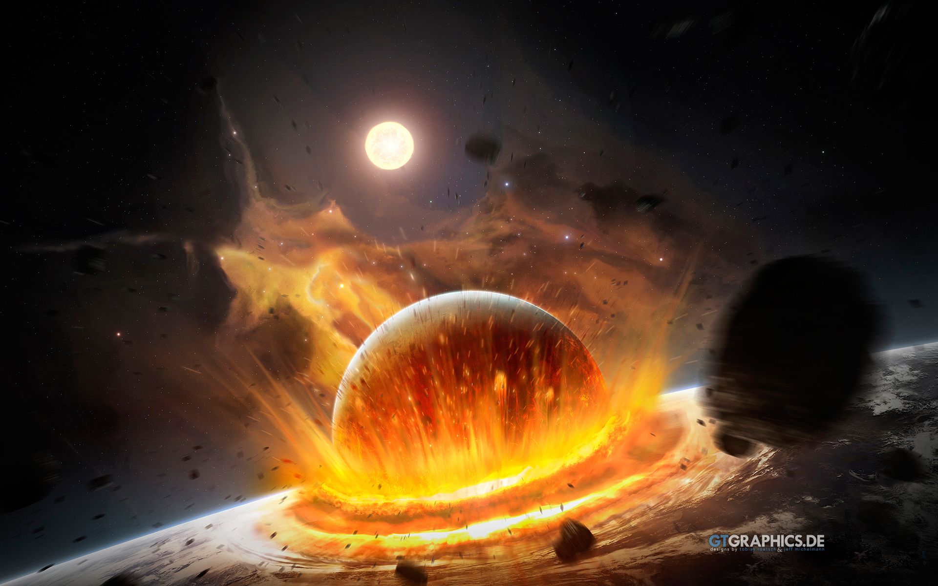 Asteroid Planet Explosion Wallpapers