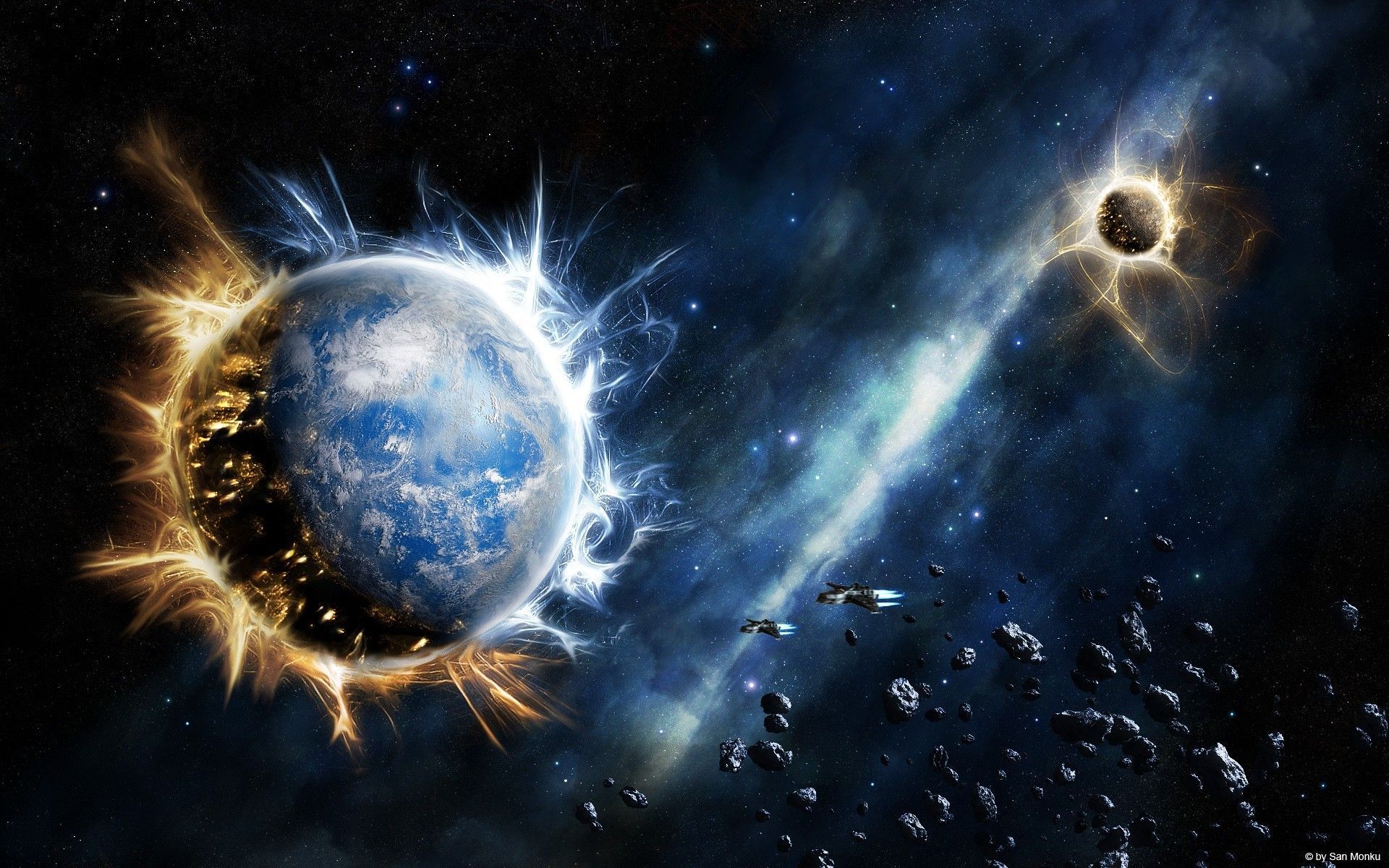 Asteroid Planet Explosion Wallpapers