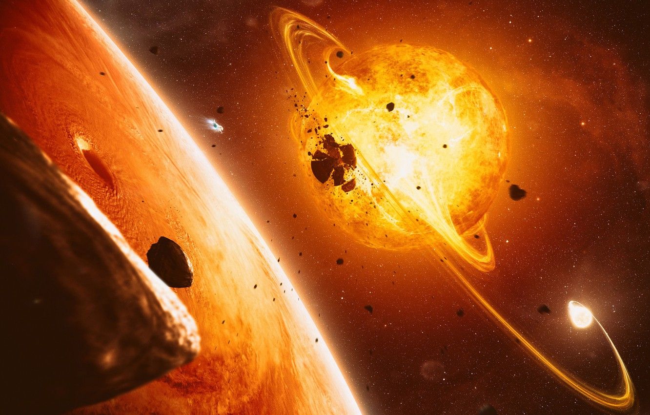 Asteroid Planet Explosion Wallpapers