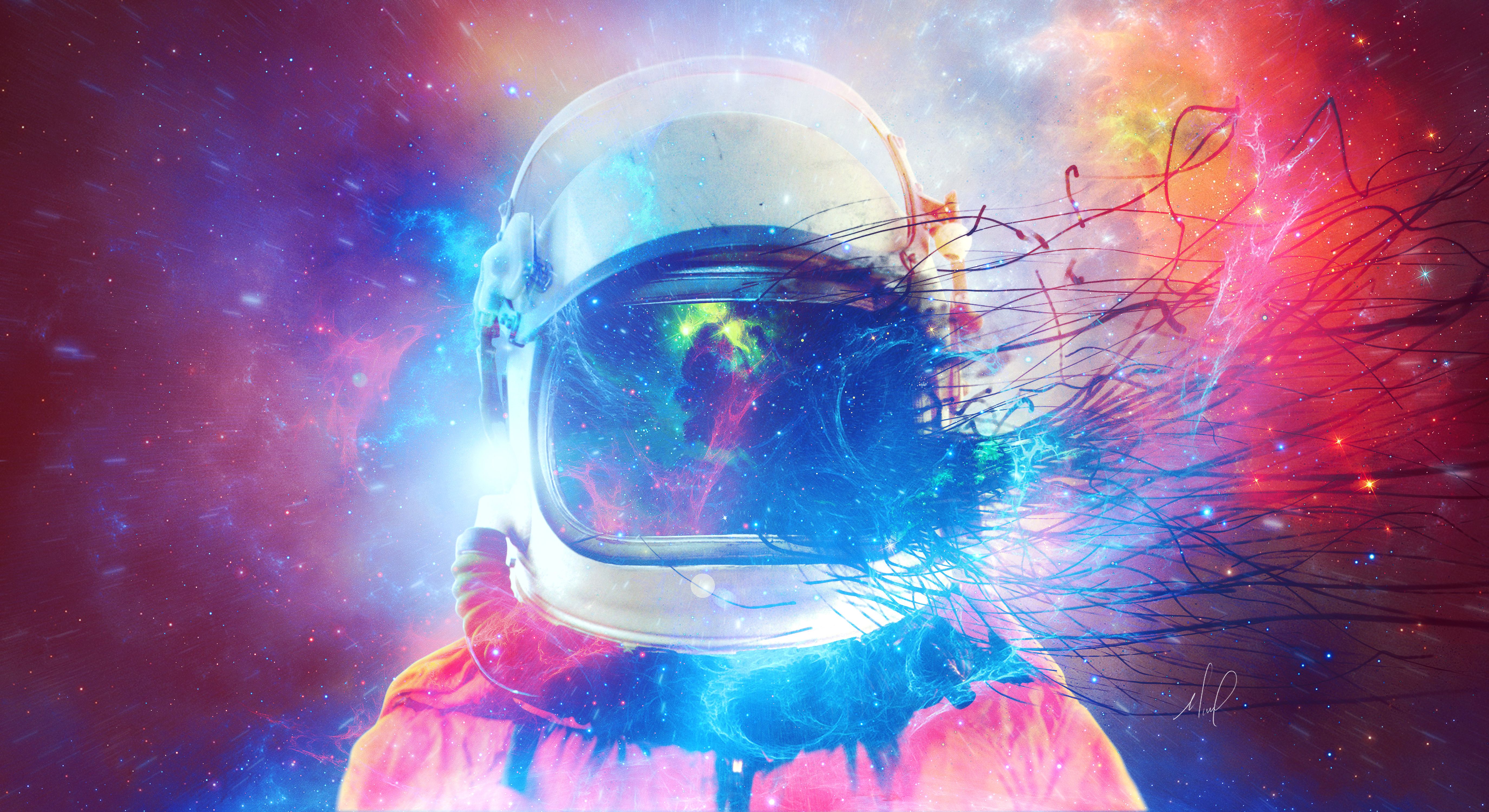 Astronaut In Galaxy Wallpapers