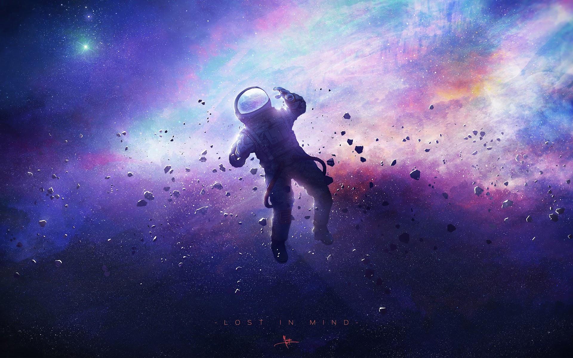 Astronaut In Galaxy Wallpapers