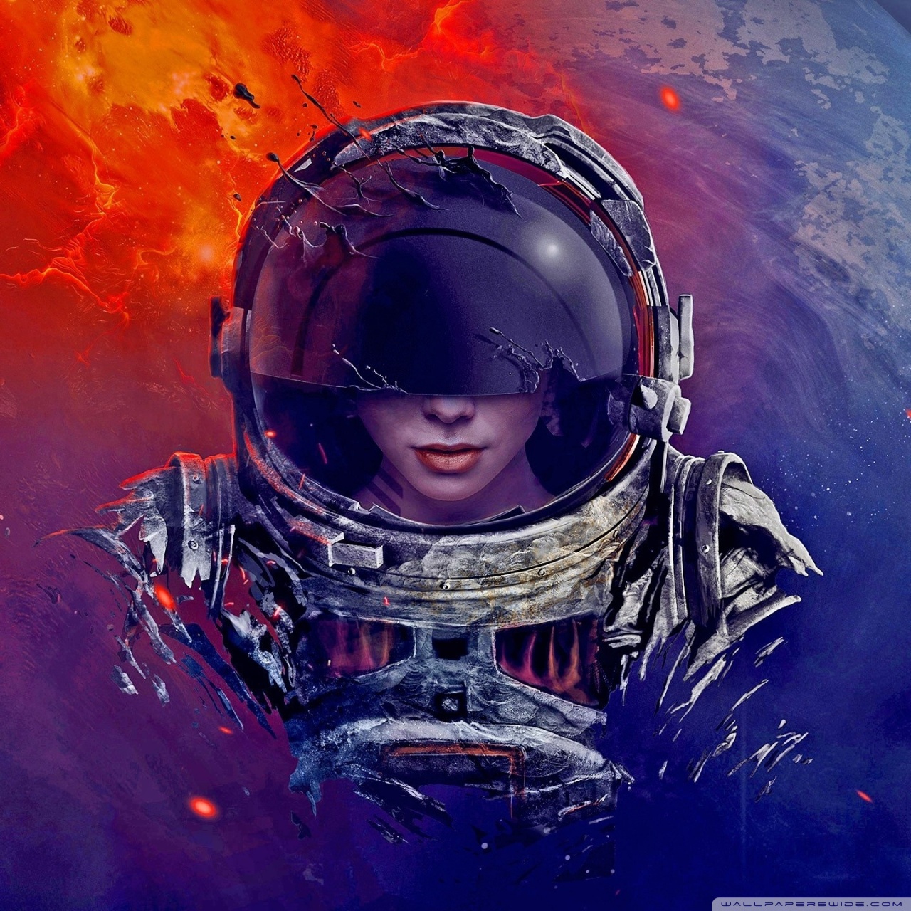 Astronaut In Galaxy Wallpapers