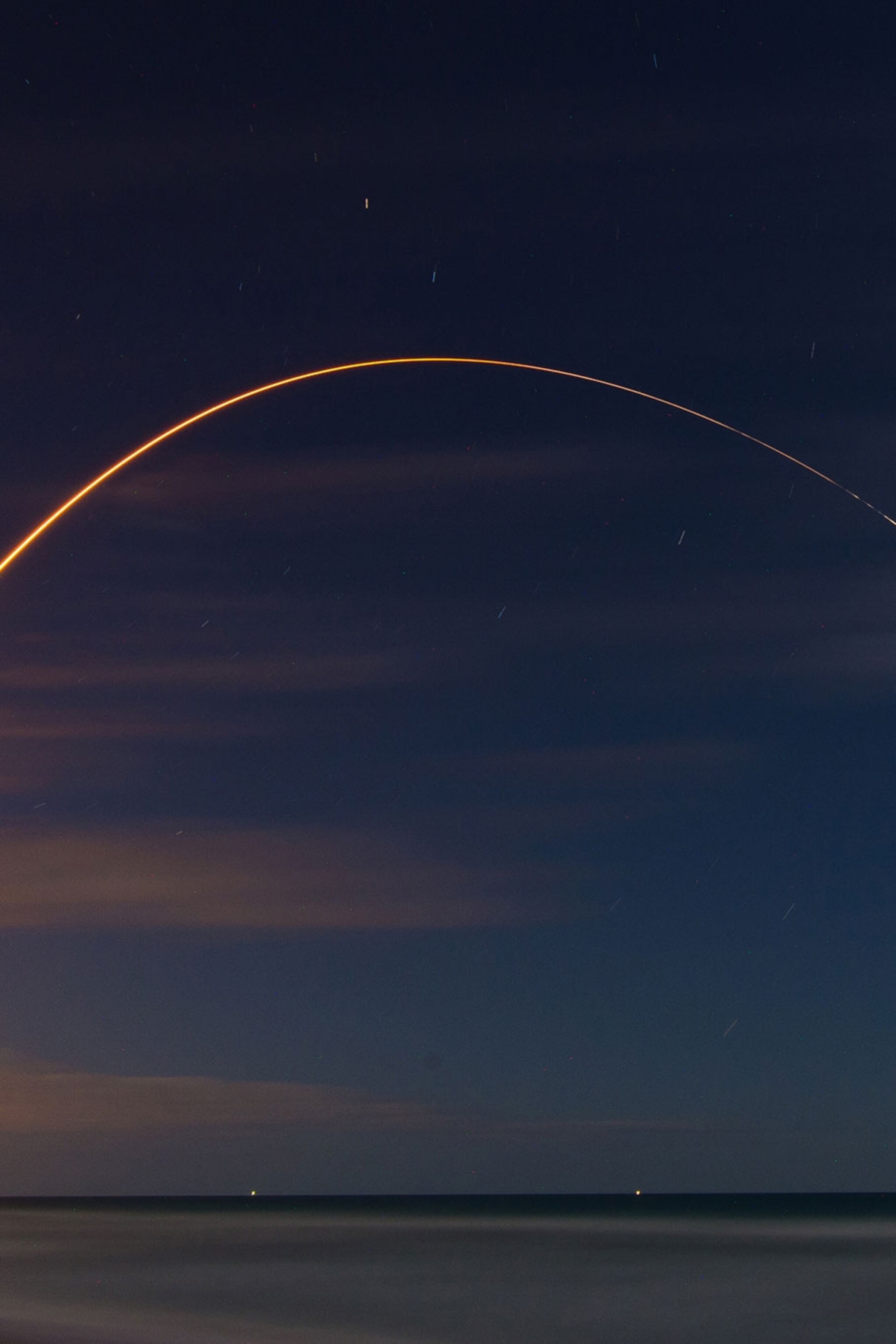 Long Exposure Of Rocket Launch Wallpapers