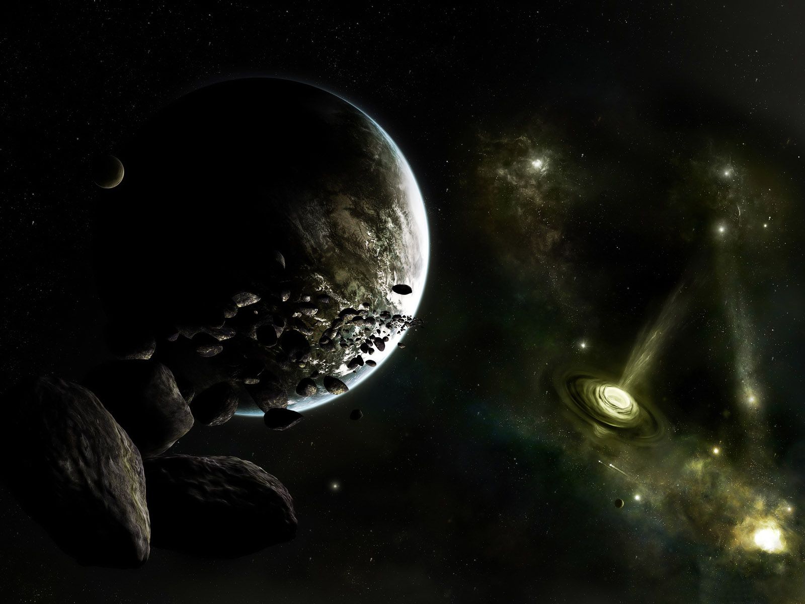 Planet Earth In Dark Universe Wallpapers