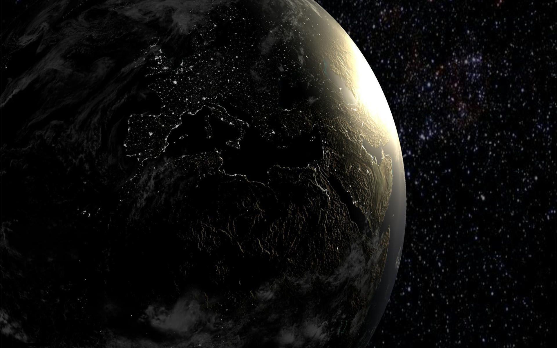 Planet Earth In Dark Universe Wallpapers