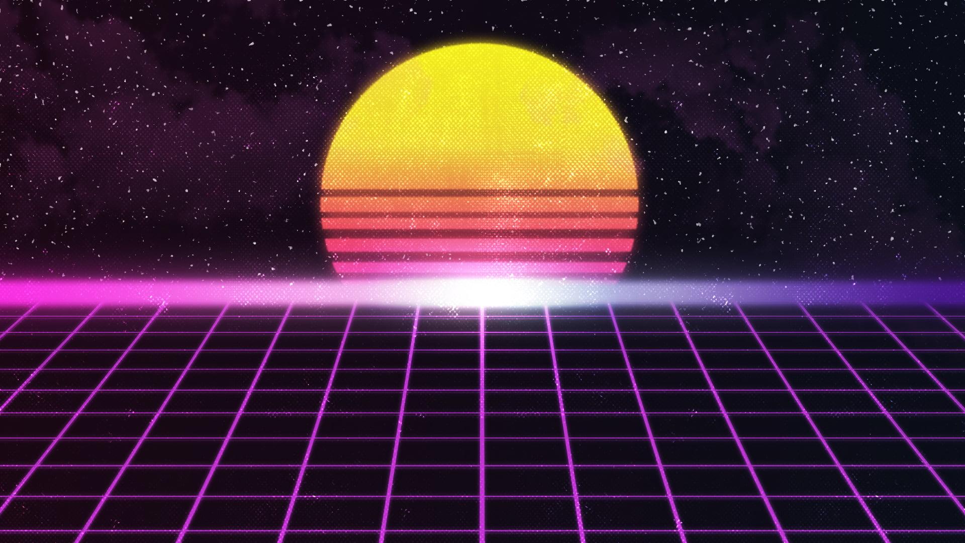 Space Retro-Wave Planet Wallpapers