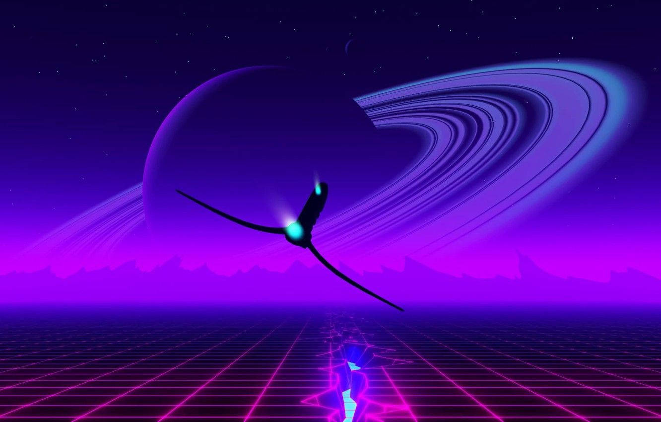 Space Retro-Wave Planet Wallpapers