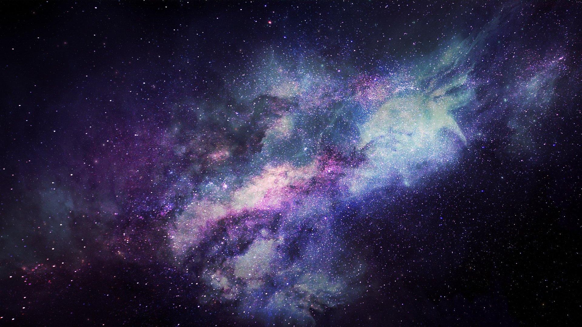 Sparkling Blue And Purple Galaxy Wallpapers