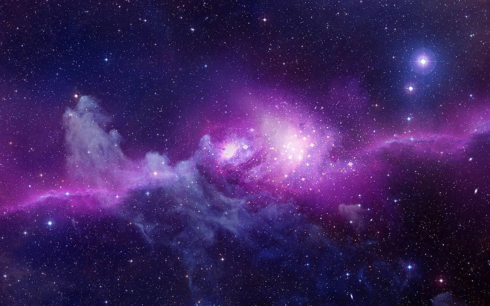 Sparkling Blue And Purple Galaxy Wallpapers