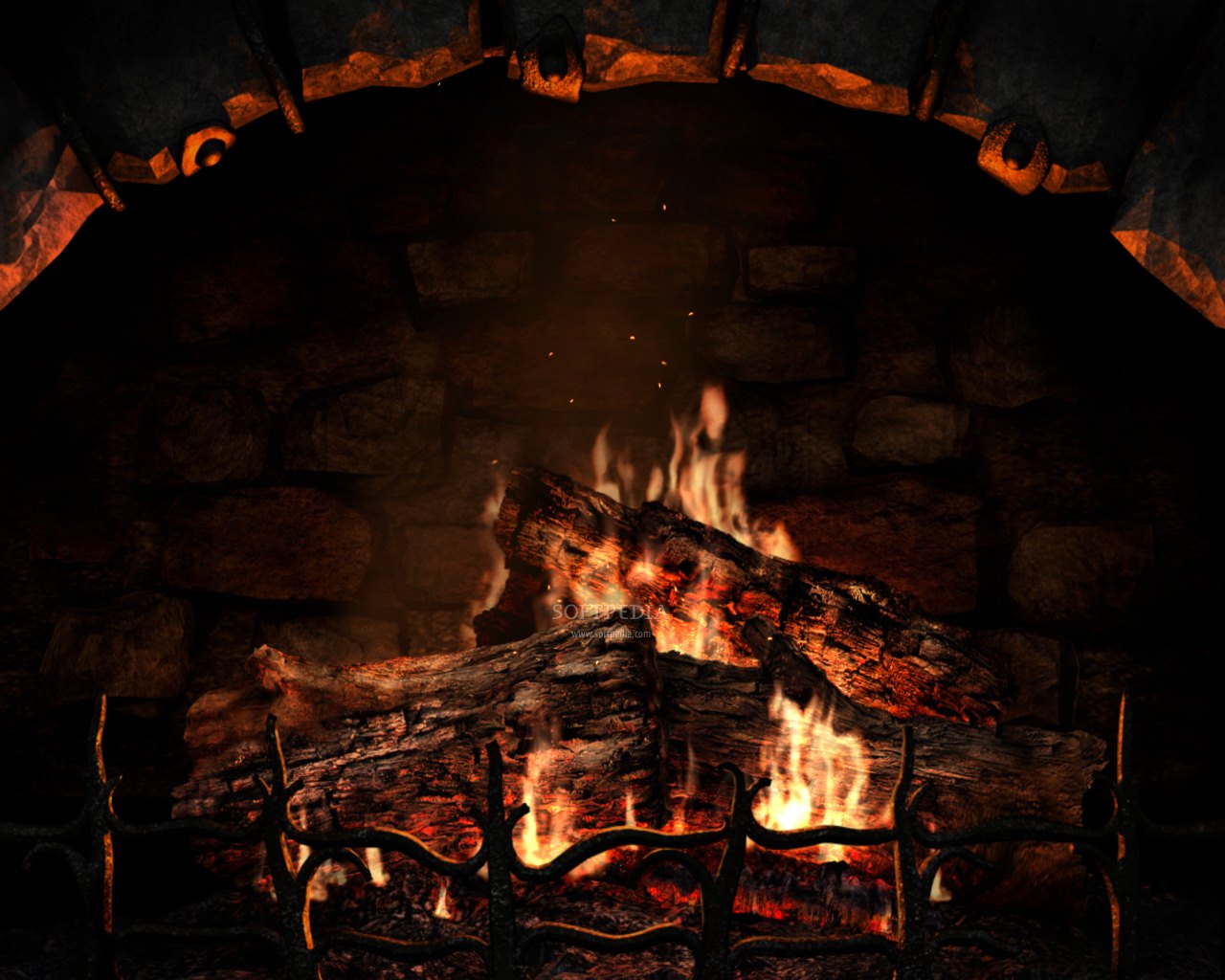 3D Fireplace Wallpapers