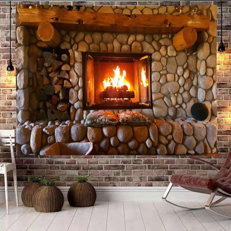 3D Fireplace Wallpapers