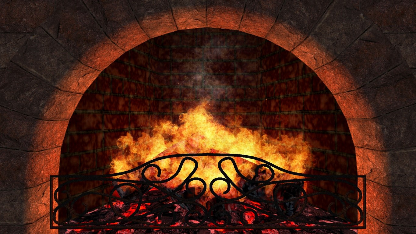 3D Fireplace Wallpapers