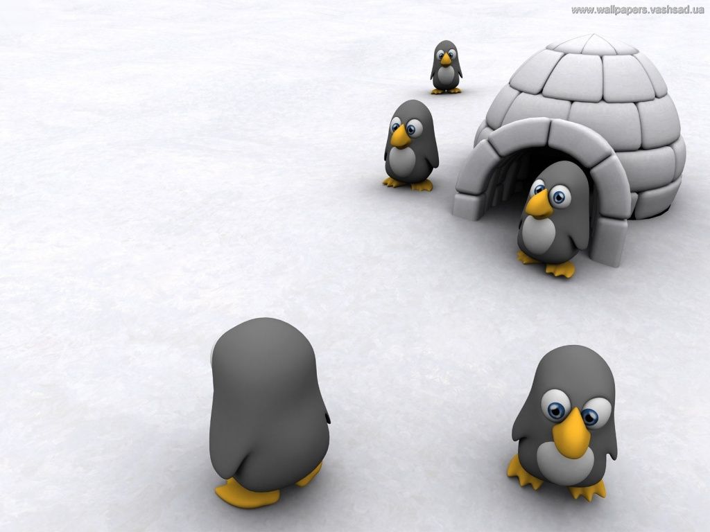 3D Penguin Wallpapers