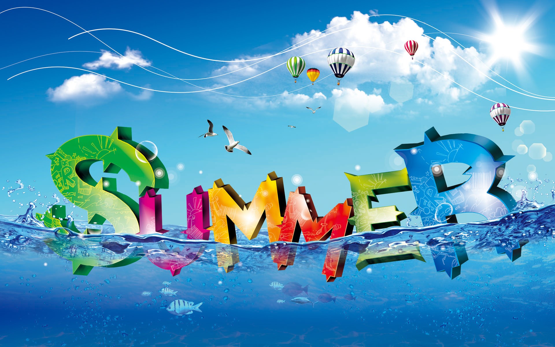 3D Summer Scenery Wallpapers