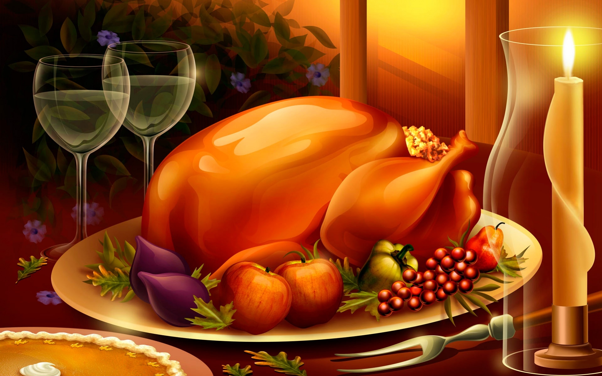 3D Thanksgiving Wallpapers