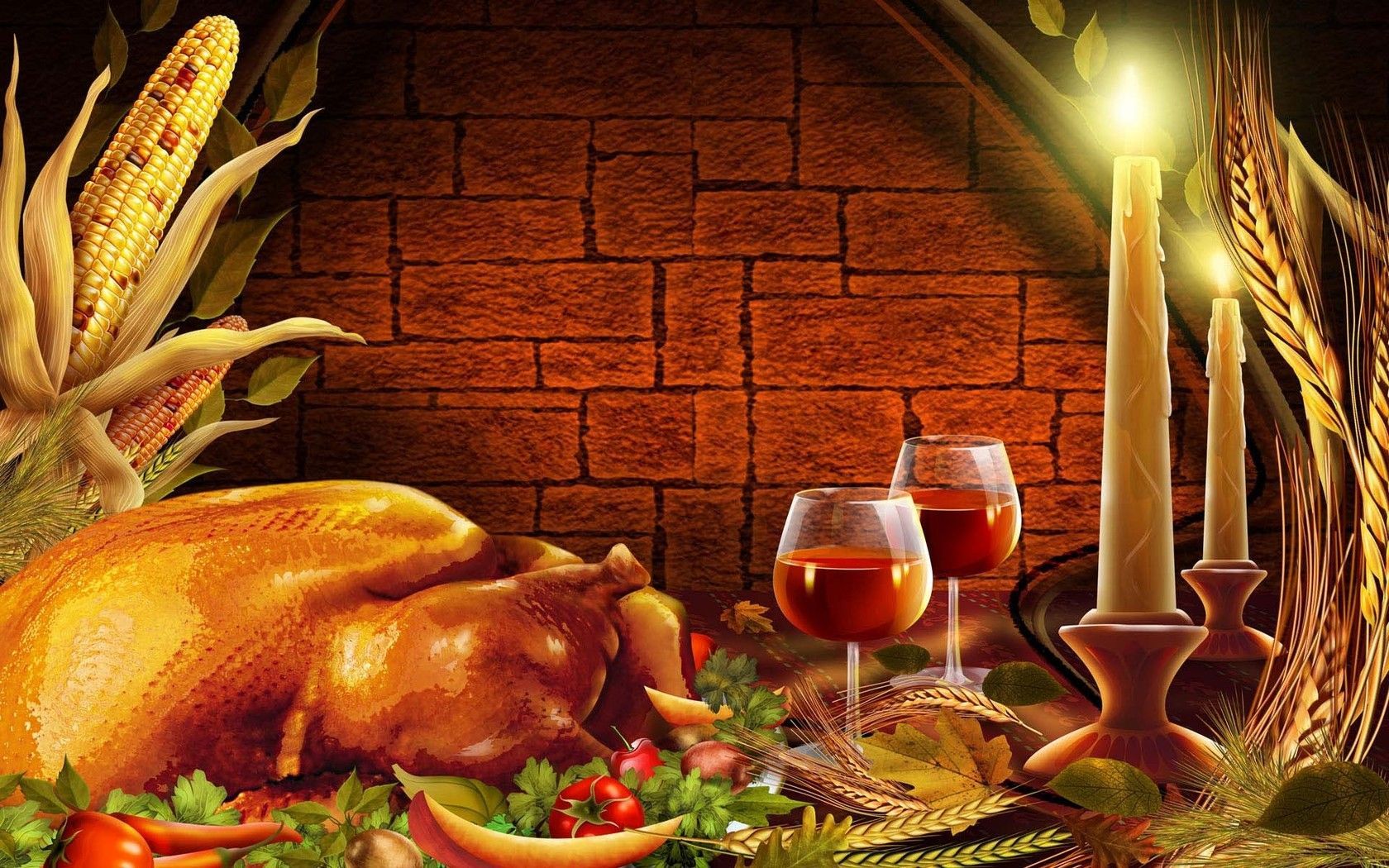 3D Thanksgiving Wallpapers