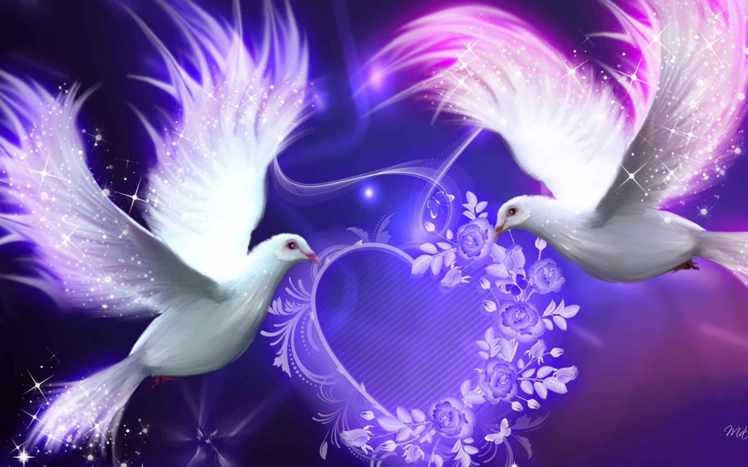 3D Love Birds Wallpapers