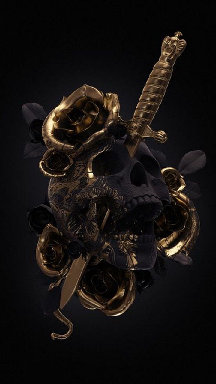 4K Gold Skull Wallpapers