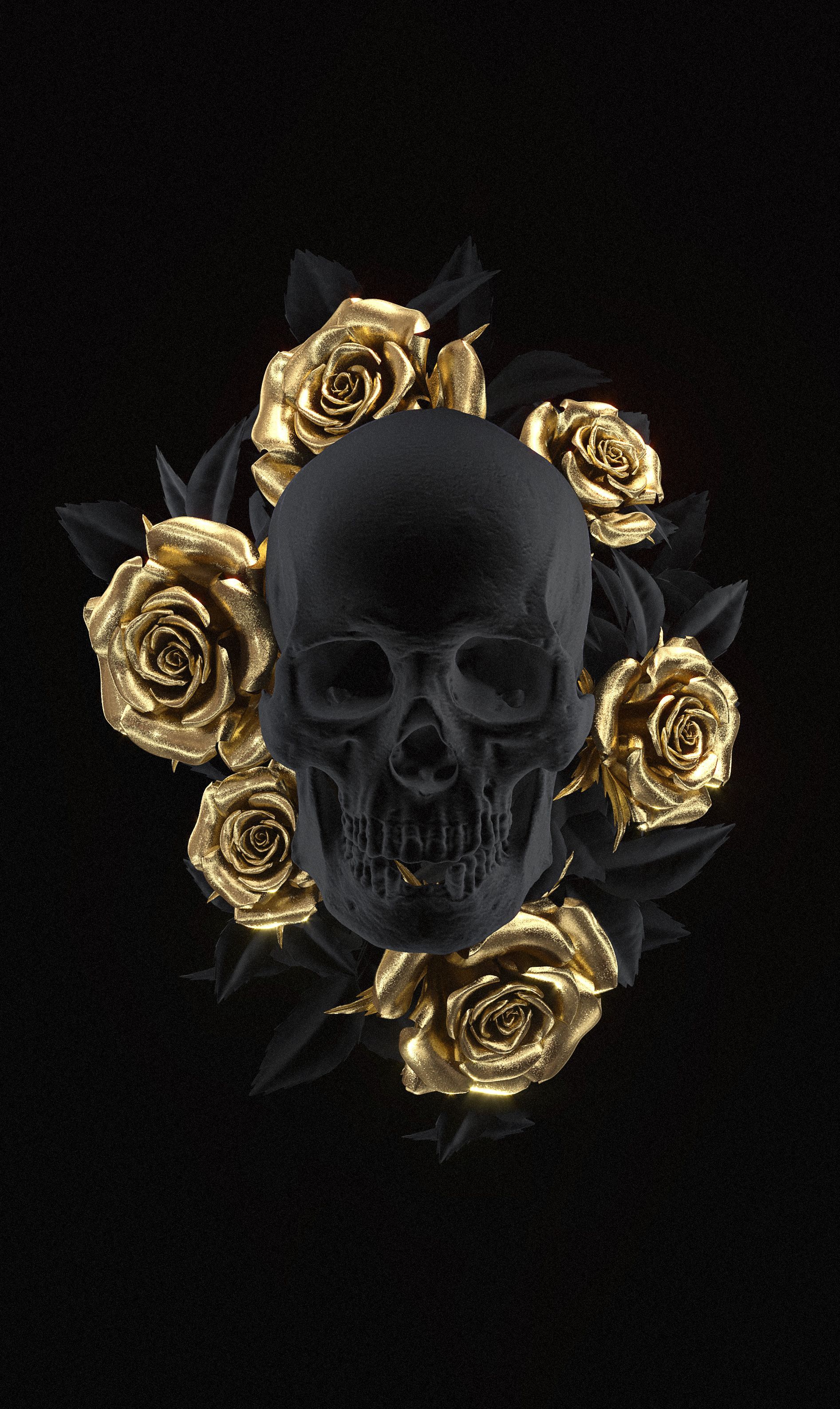 4K Gold Skull Wallpapers