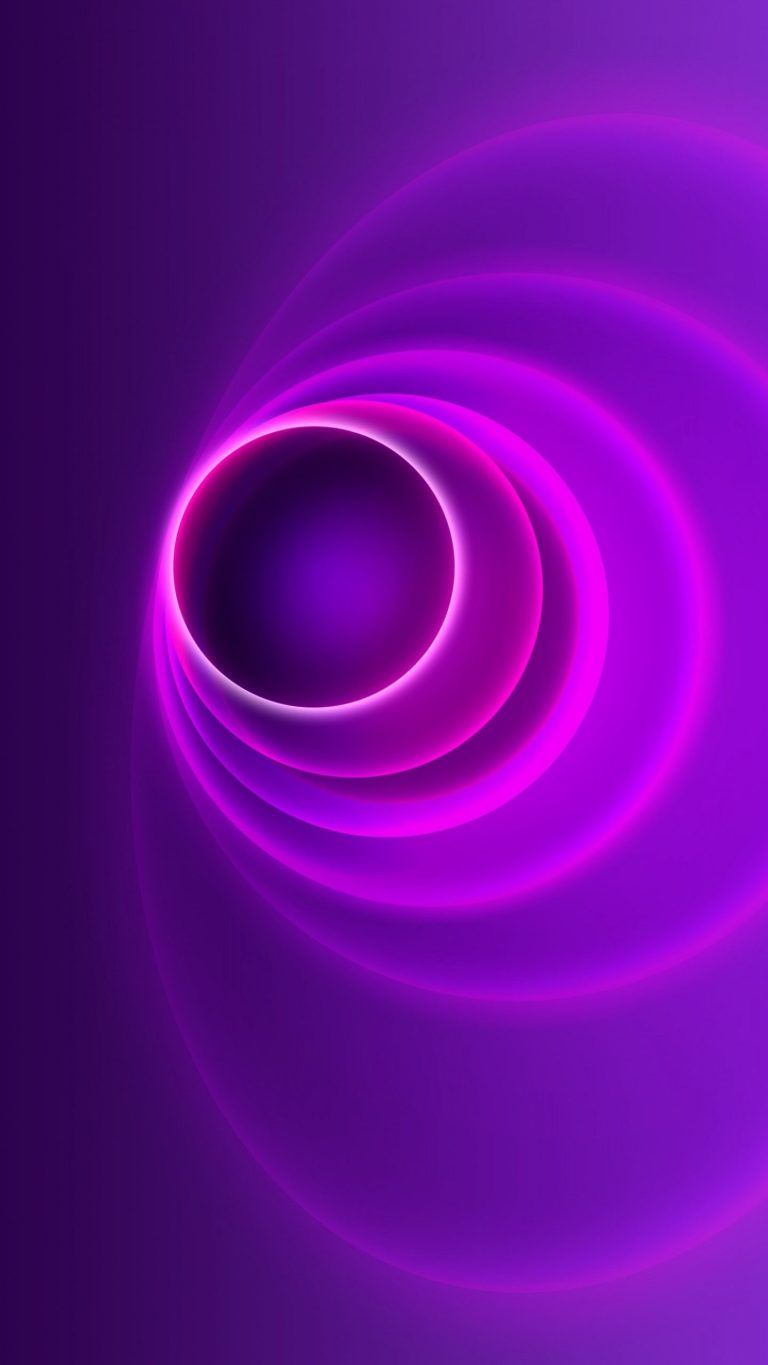 4K Purple Circles Violet Black Wallpapers