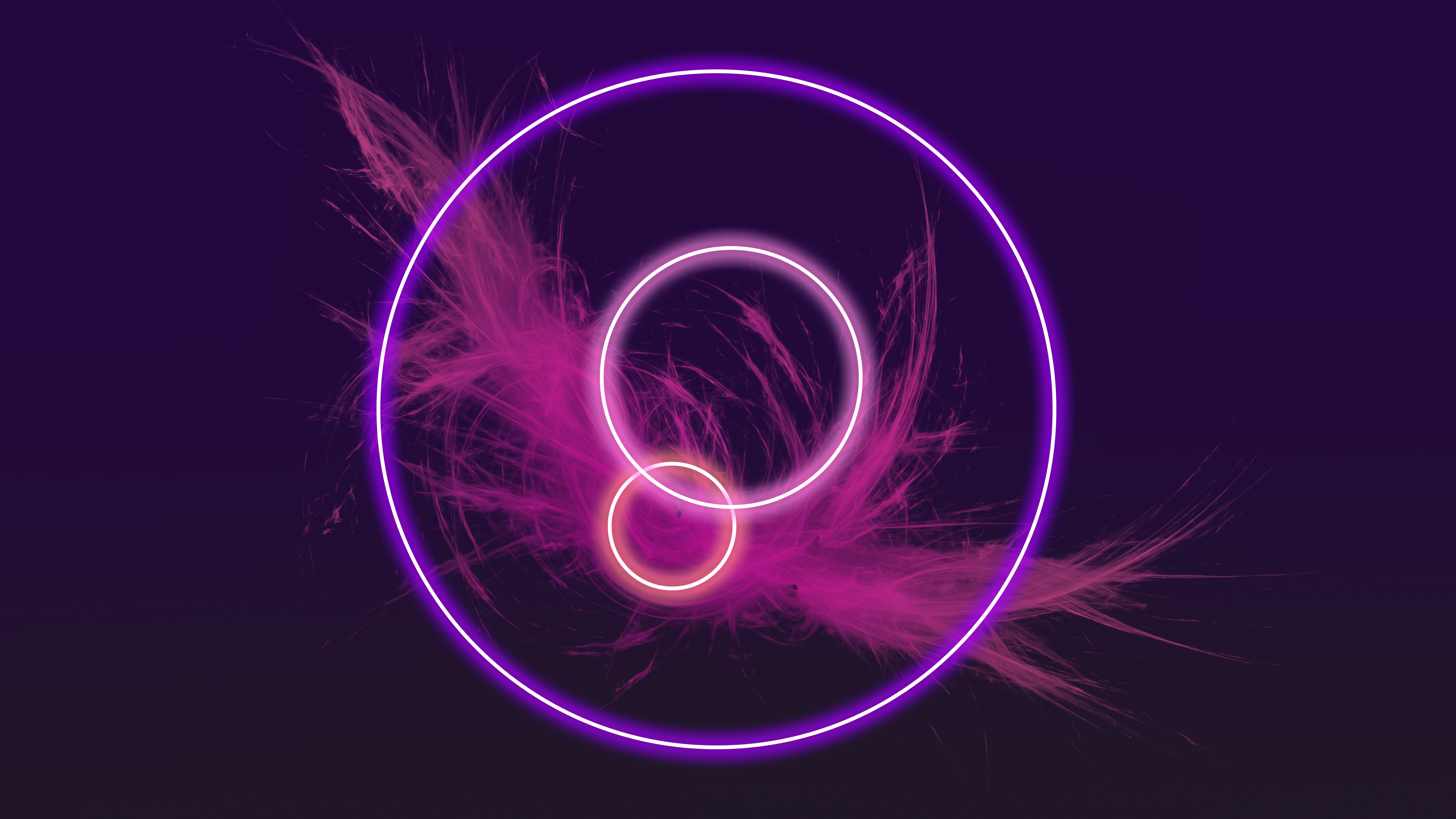 4K Purple Circles Violet Black Wallpapers