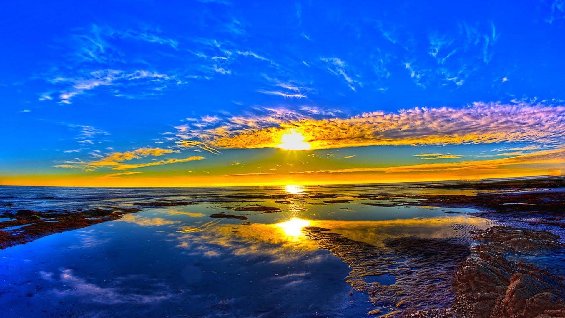 A Blue Sunrise Landscape Wallpapers