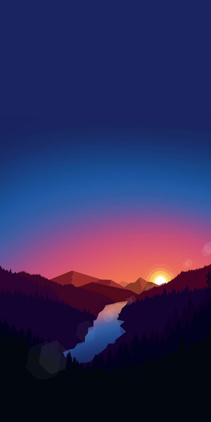 A Blue Sunrise Landscape Wallpapers