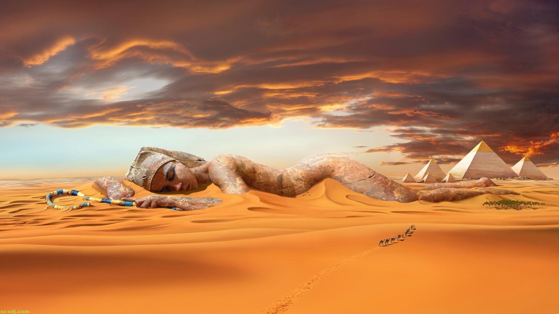 A Desert By Artist Cool Wallpapers