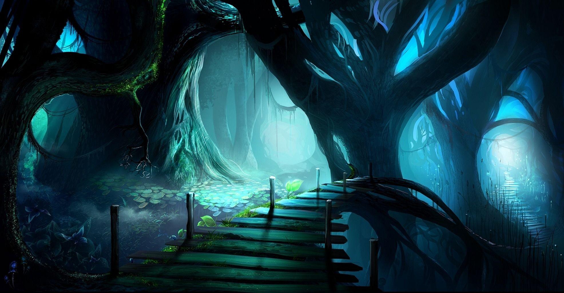 A Mysterious Forest Art Wallpapers