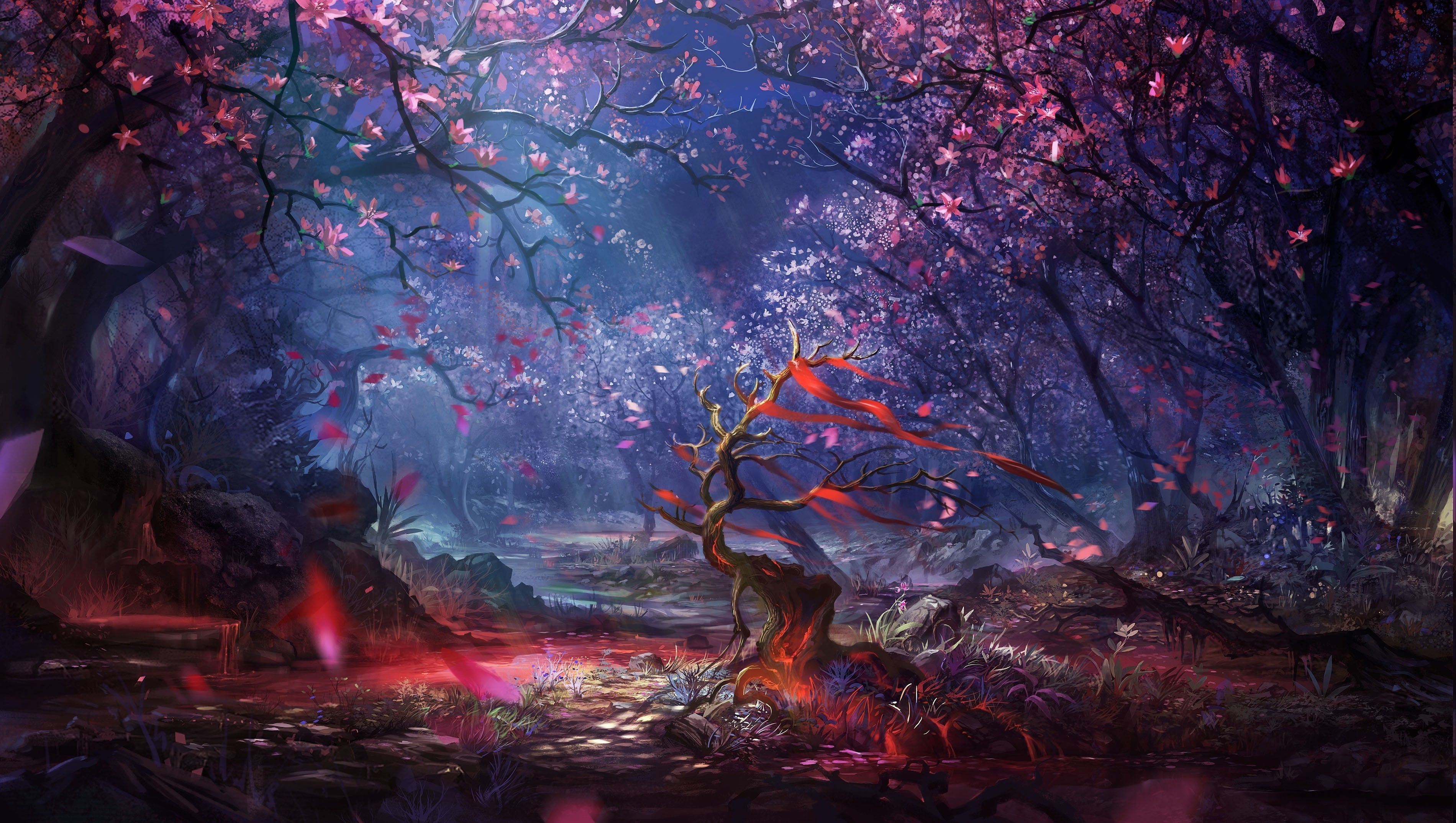 A Mysterious Forest Art Wallpapers