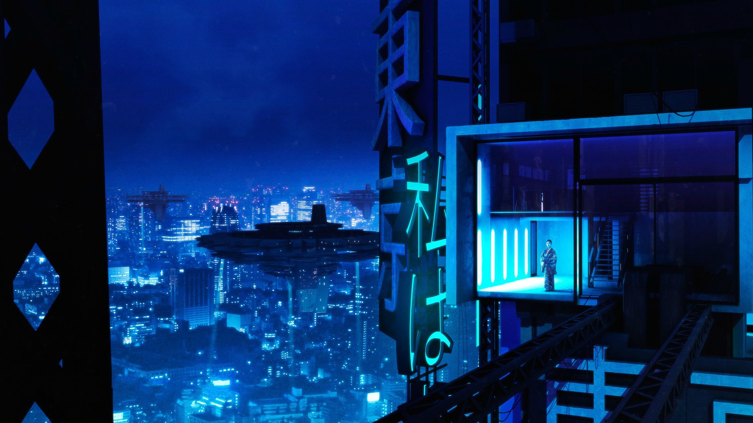 Alone Cyberpunk Boy In City Wallpapers