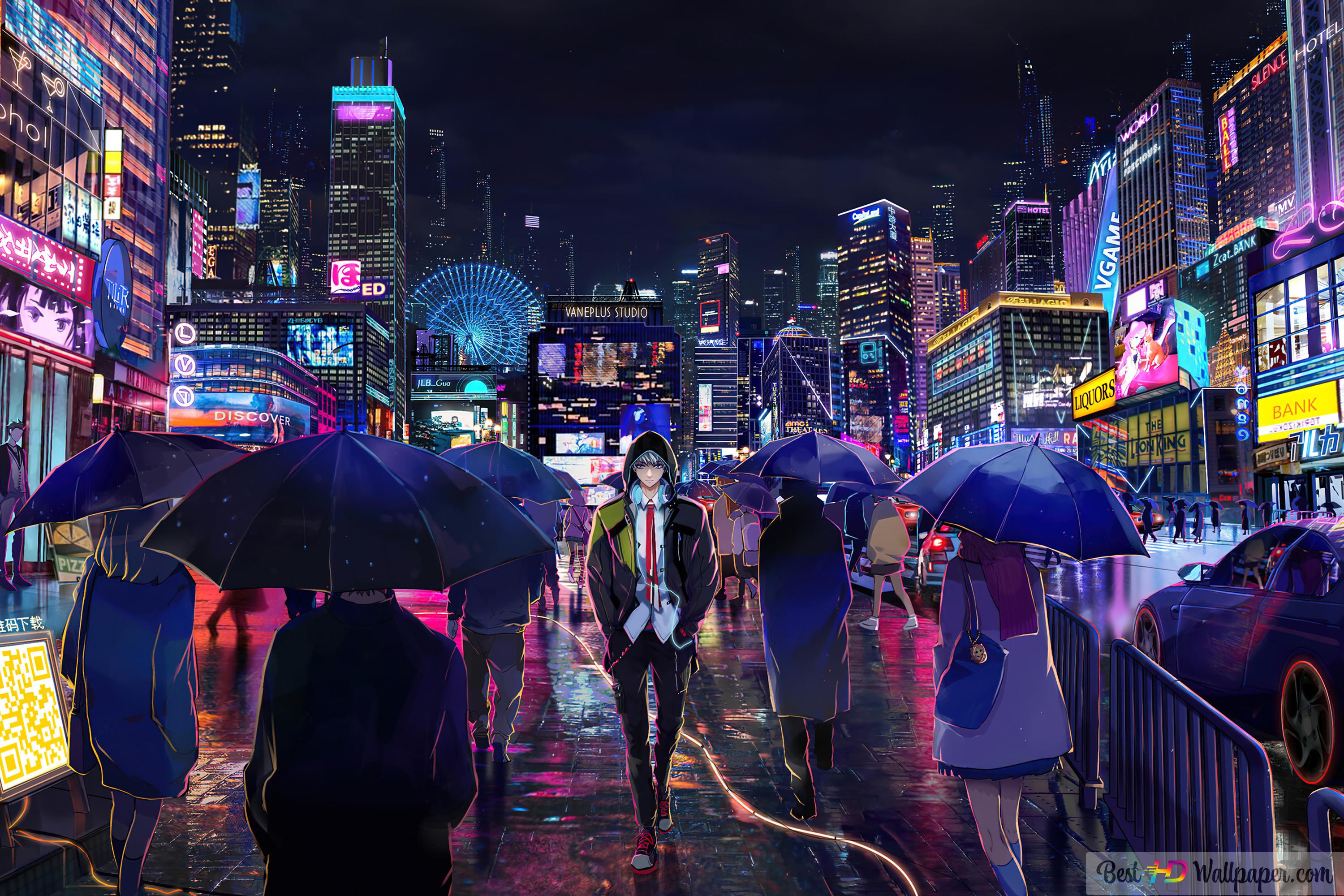 Alone Cyberpunk Boy In City Wallpapers