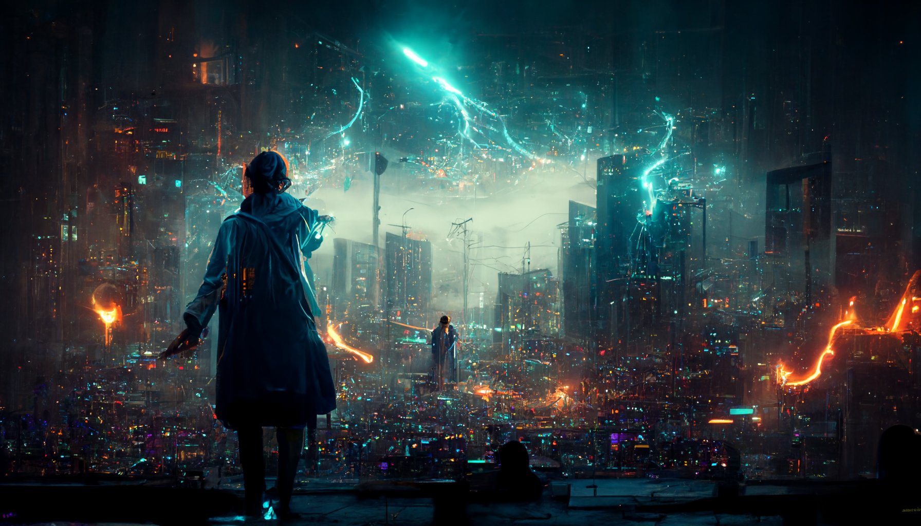 Alone Cyberpunk Boy In City Wallpapers