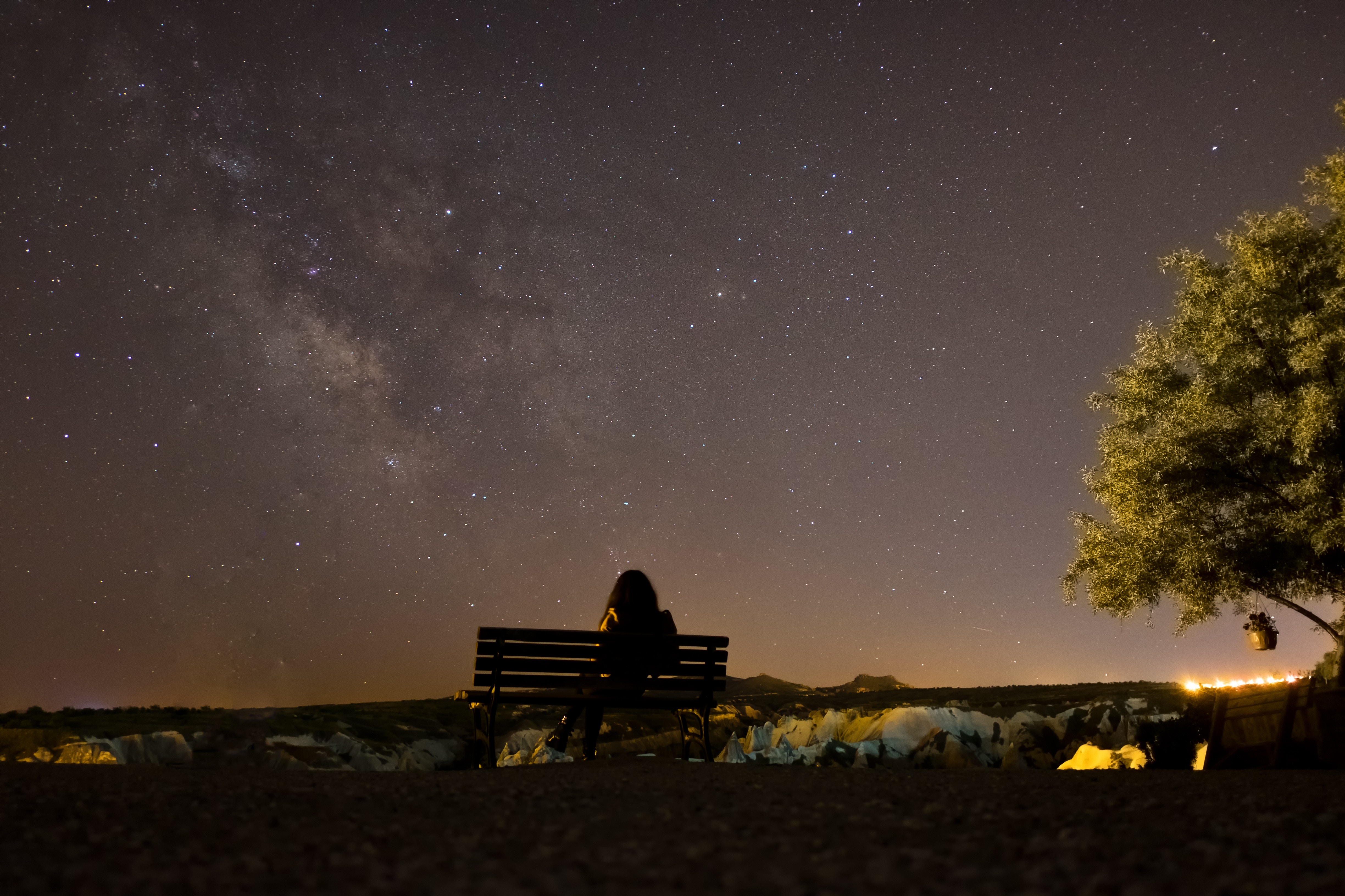 Alone In Glowing Night Wallpapers